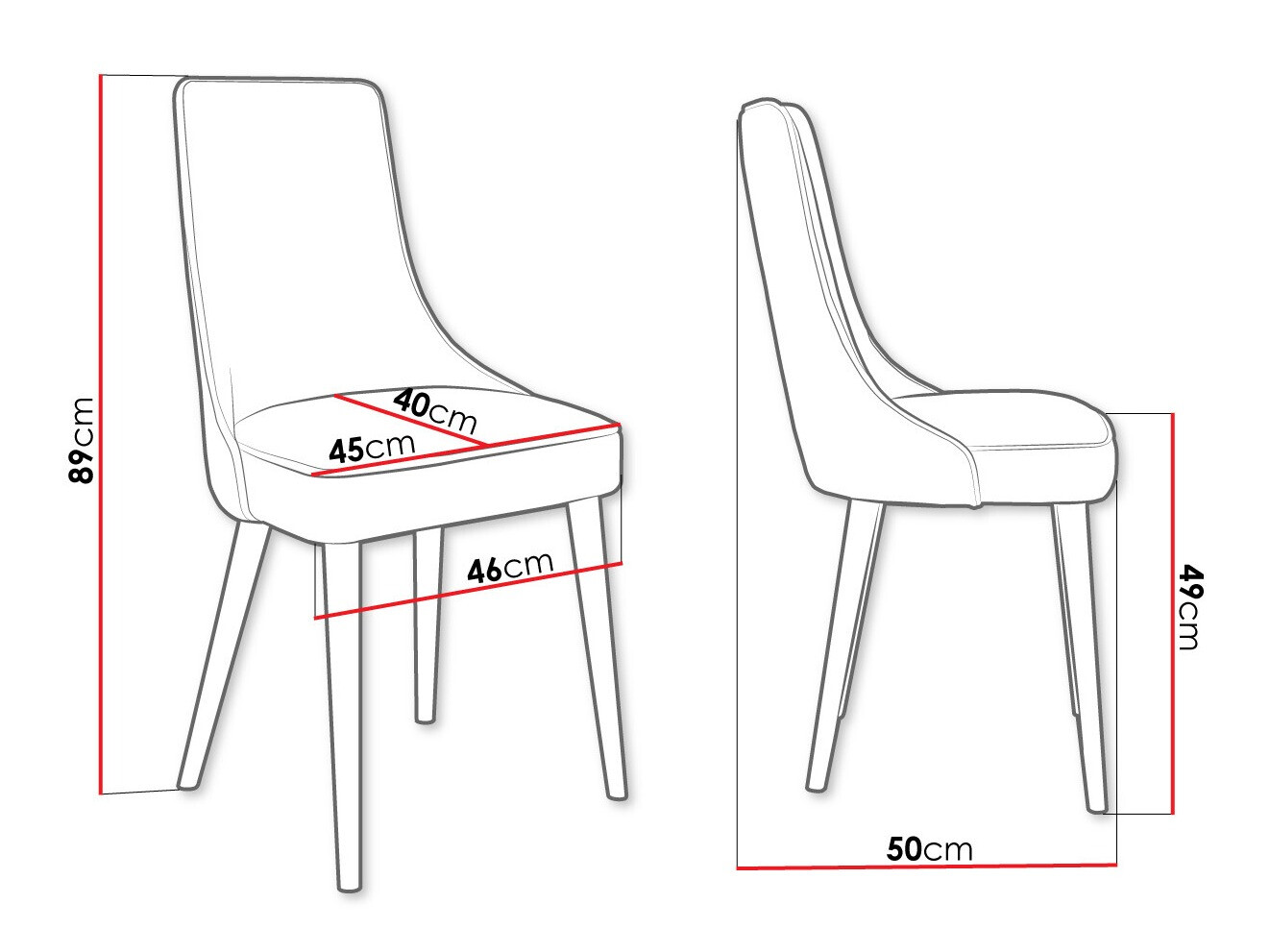 Stuhl Jackson 107 (Schwarz + Magic Velvet 2219)