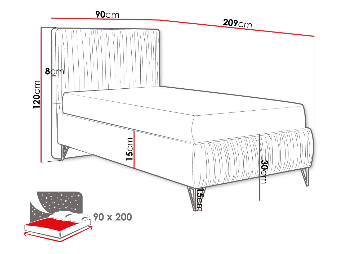 Bett Logan 112 (Amor Velvet 4321)