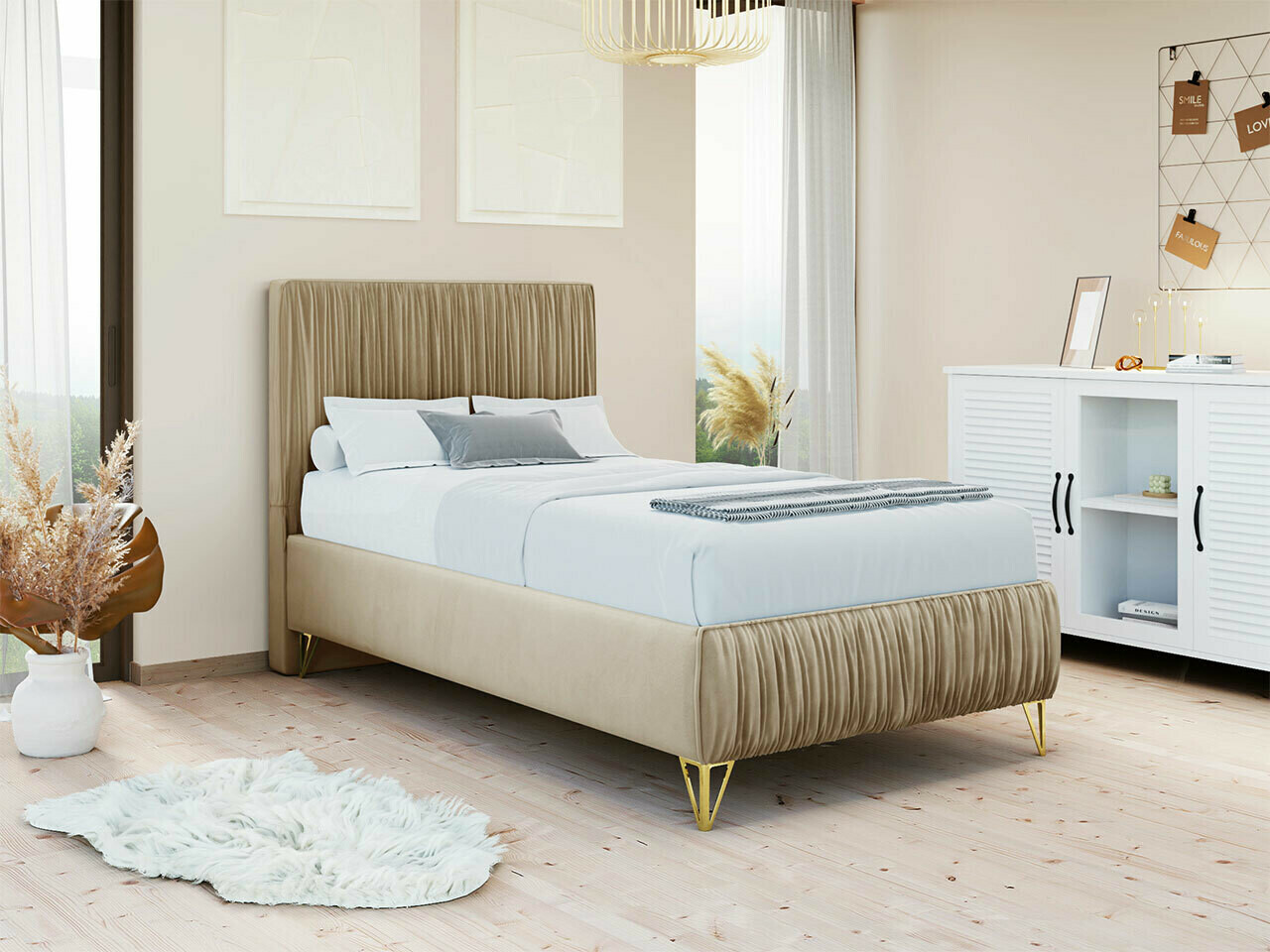 Boxspringbett Logan 112 (Amor Velvet 4304)