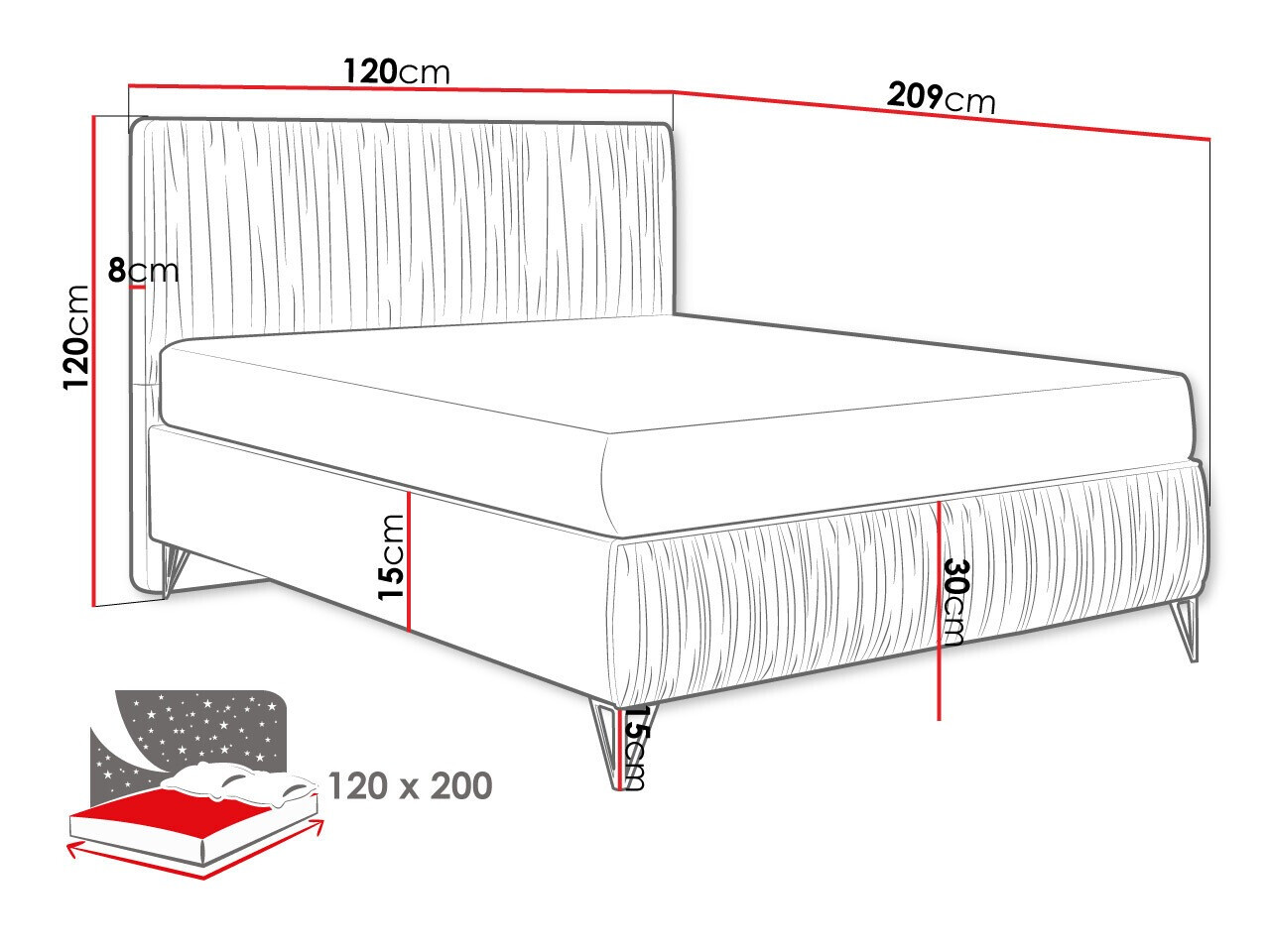 Boxspringbett Logan 112 (Amor Velvet 4305)