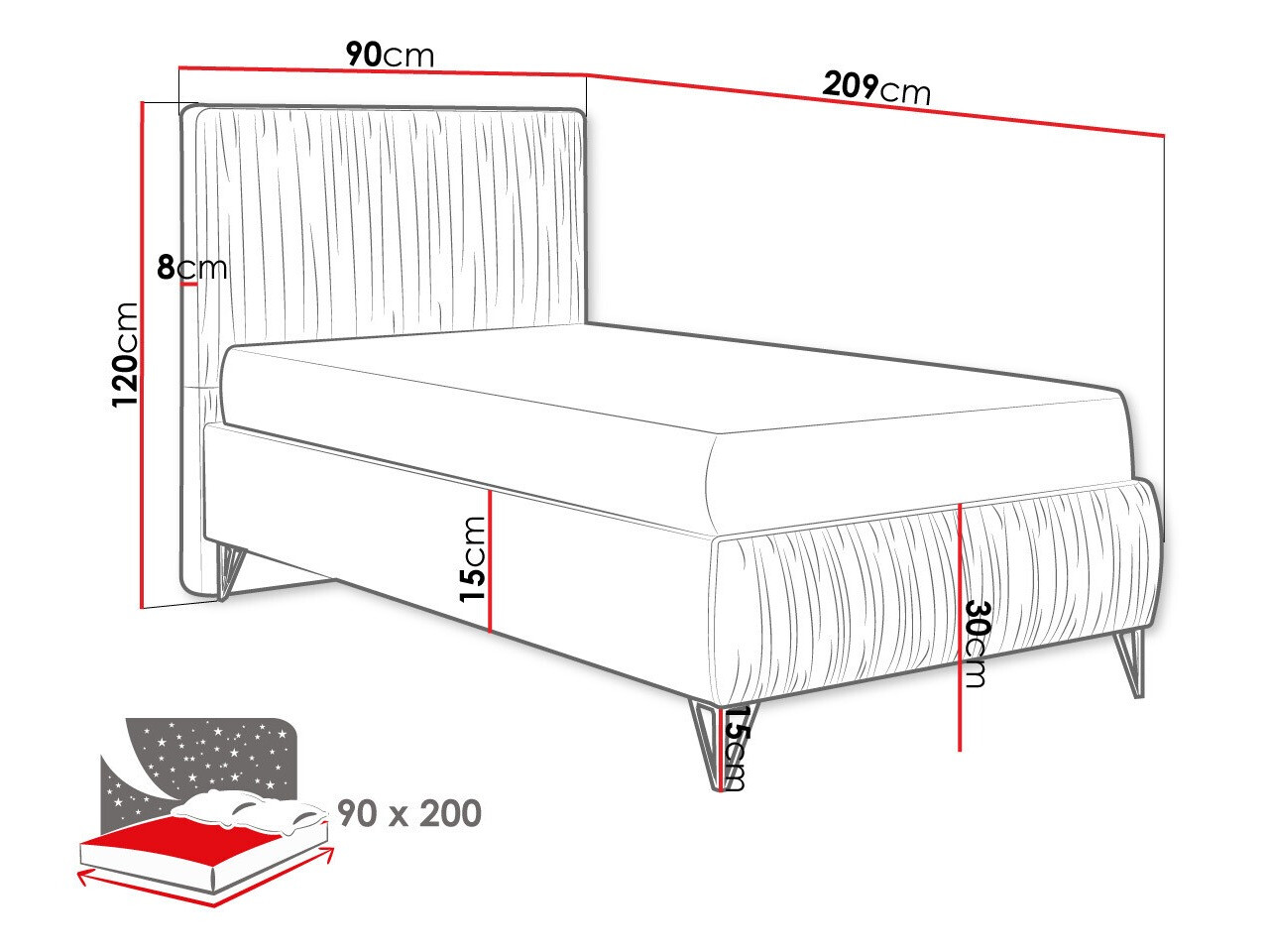 Boxspringbett Logan 112 (Amor Velvet 4314)