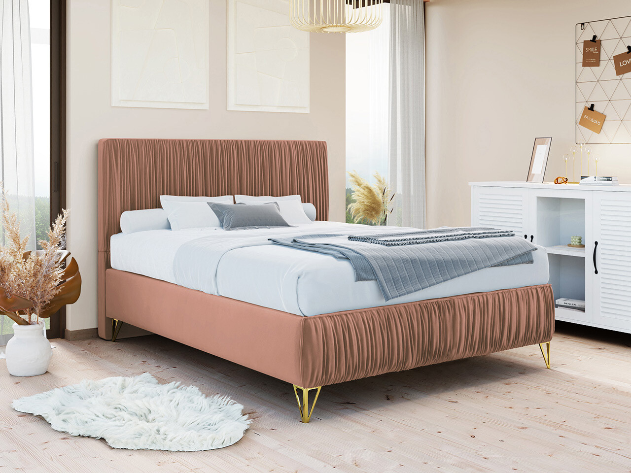 Boxspringbett Logan 112 (Amor Velvet 4328)