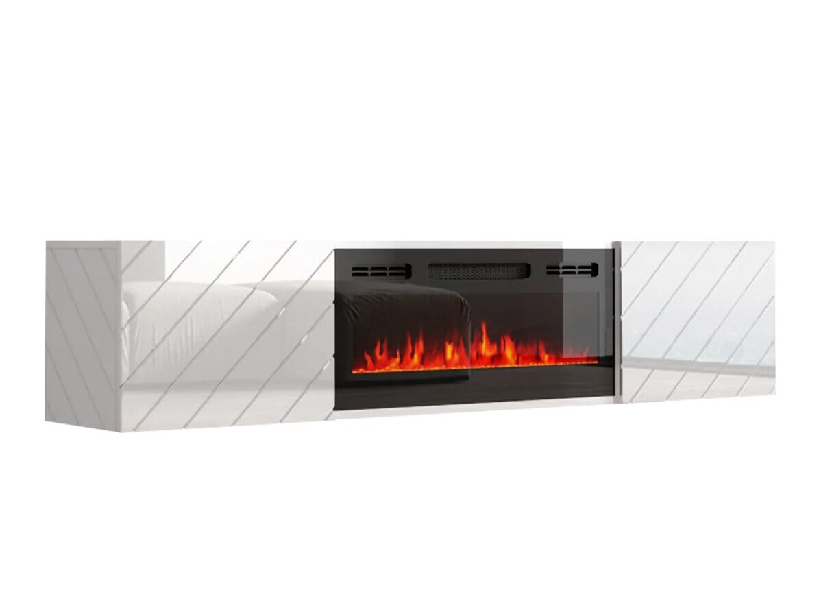 TV-Möbel Charlotte 192 (Weiss + Schwarz)