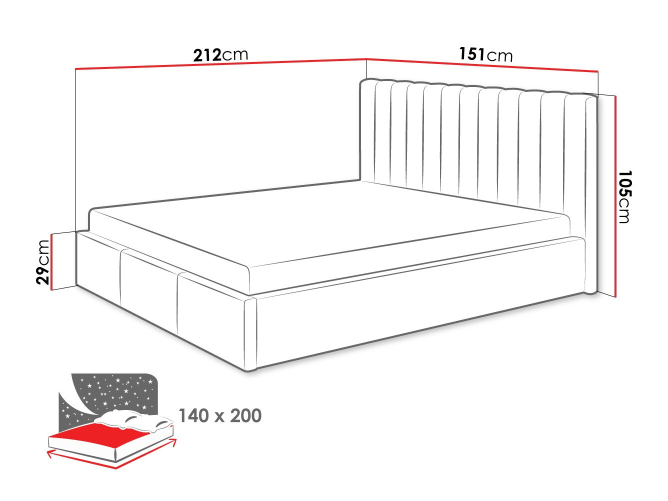 Bett ComfiDream Fenara I (Fresh 01)