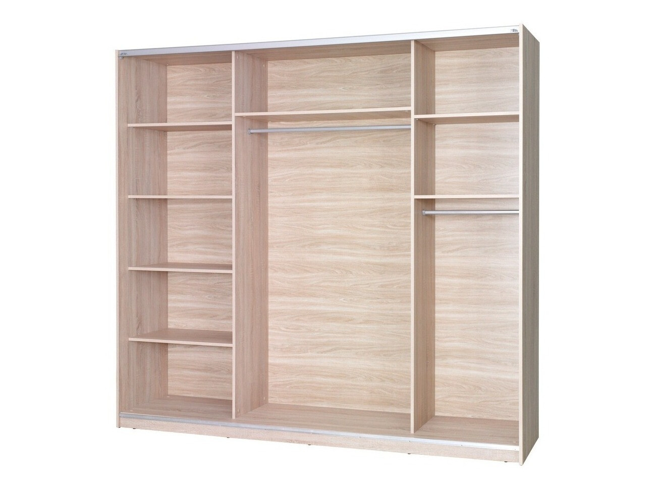 Kleiderschrank Murrieta 136 (San-Remo-Eiche + Grau)