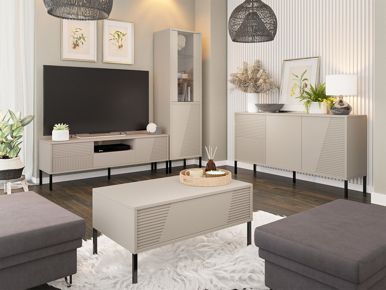 Wohnzimmer-Sets Verteni 106 (Kaschmir)
