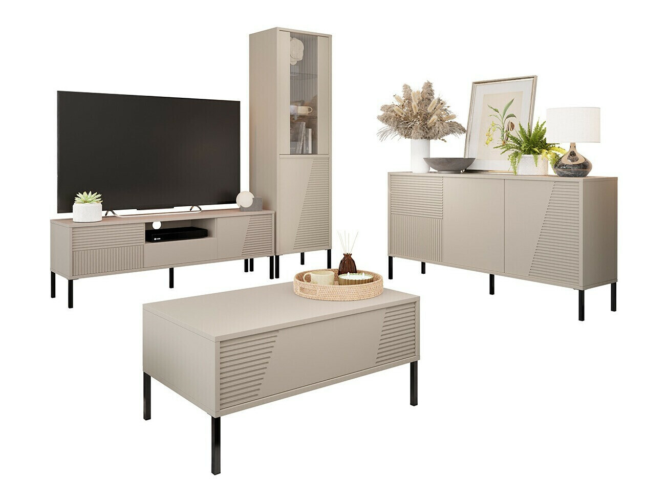 Wohnzimmer-Sets Verteni 106 (Kaschmir)