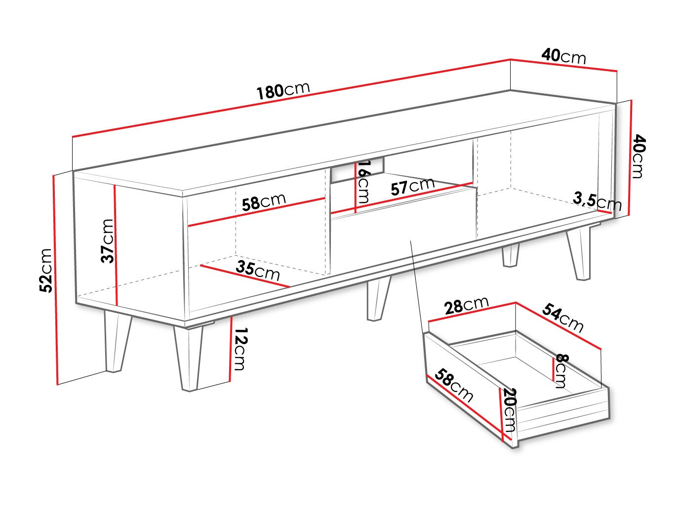 TV-Möbel Comfivo Romtori I