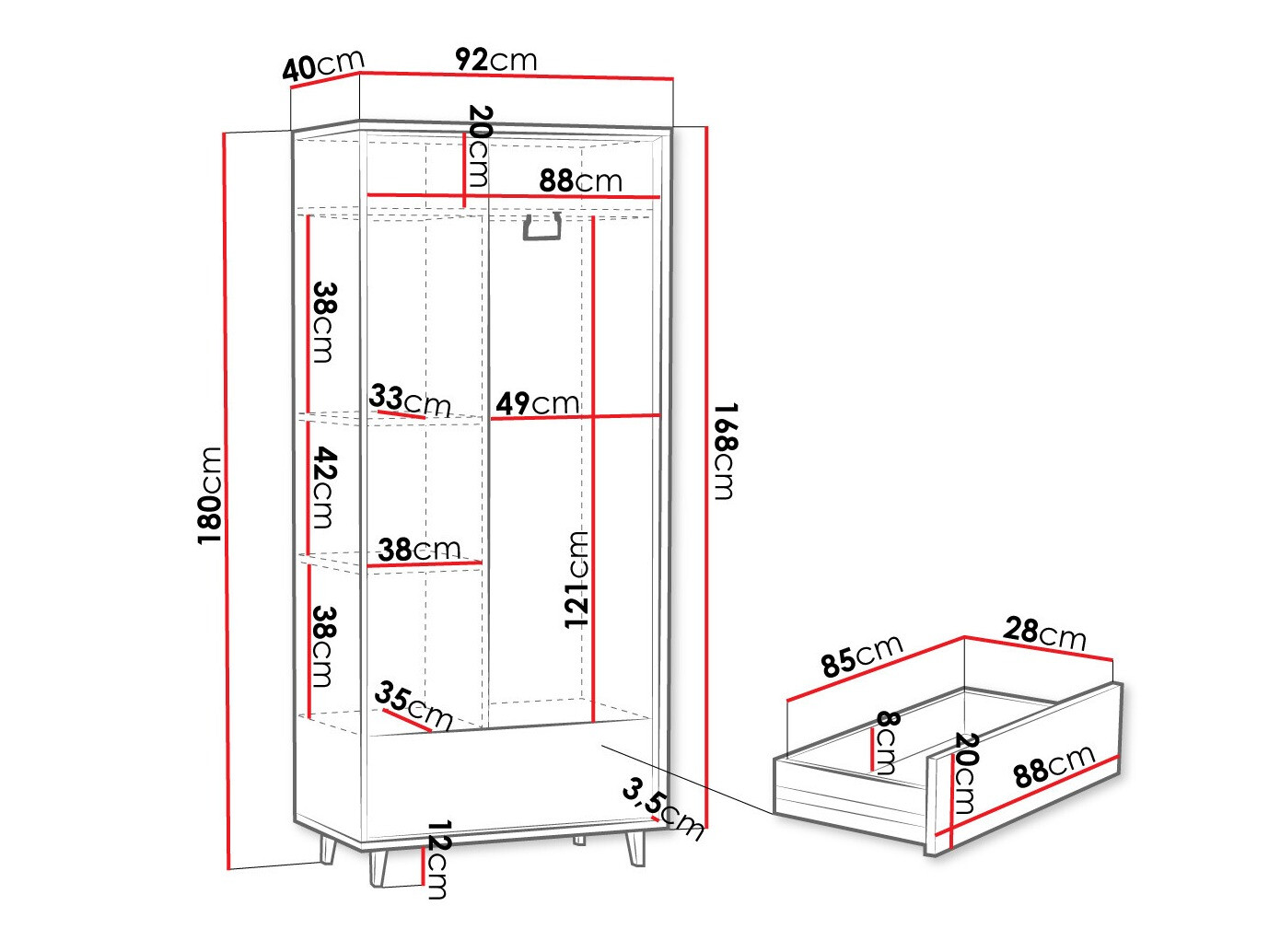 Kleiderschrank Comfivo Romtori