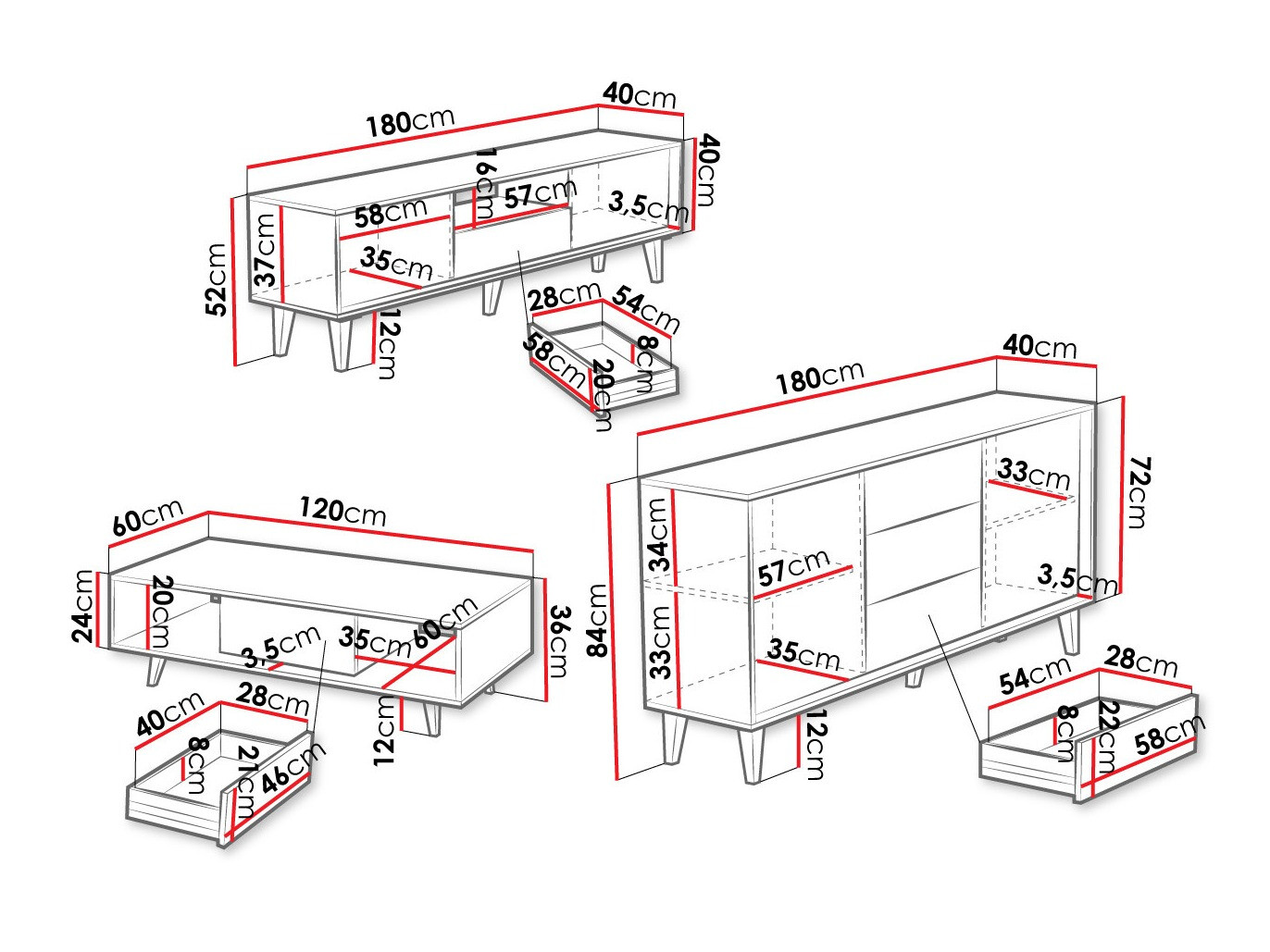 Wohnzimmer-Sets Comfivo Romtori