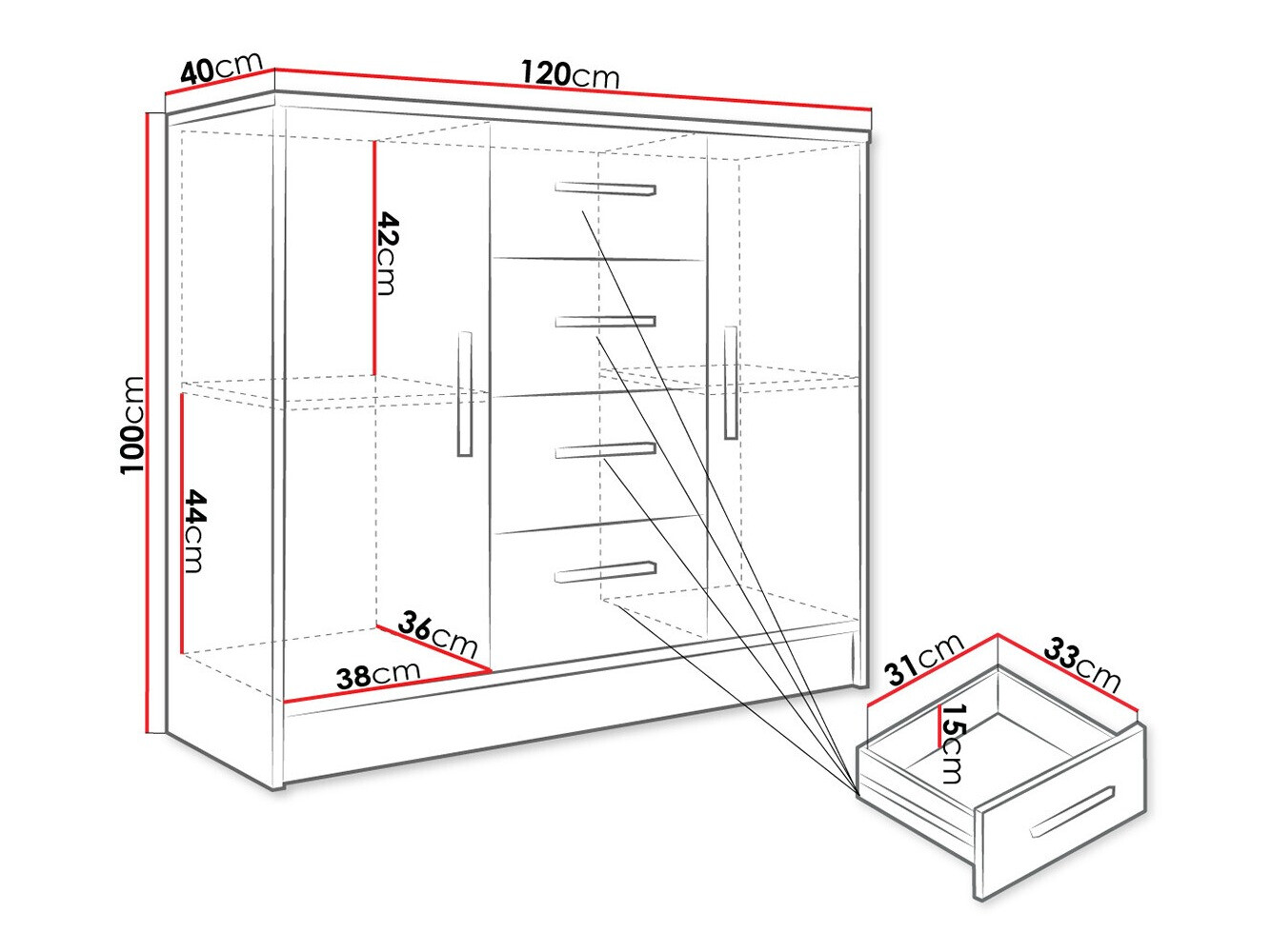 Kommoden Comfivo Pastor