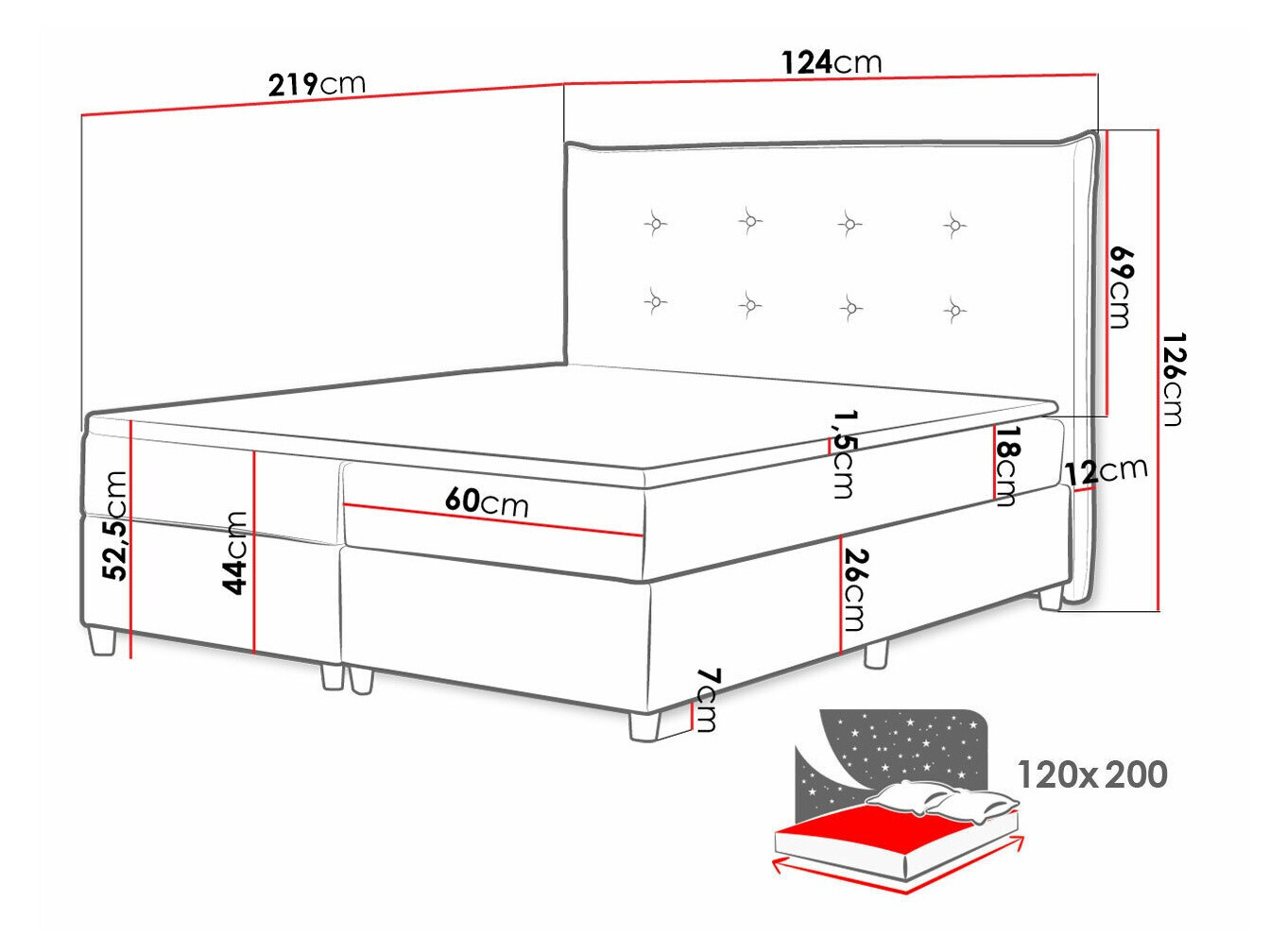 Boxspringbett Baltimore 151 (Zetta 297)