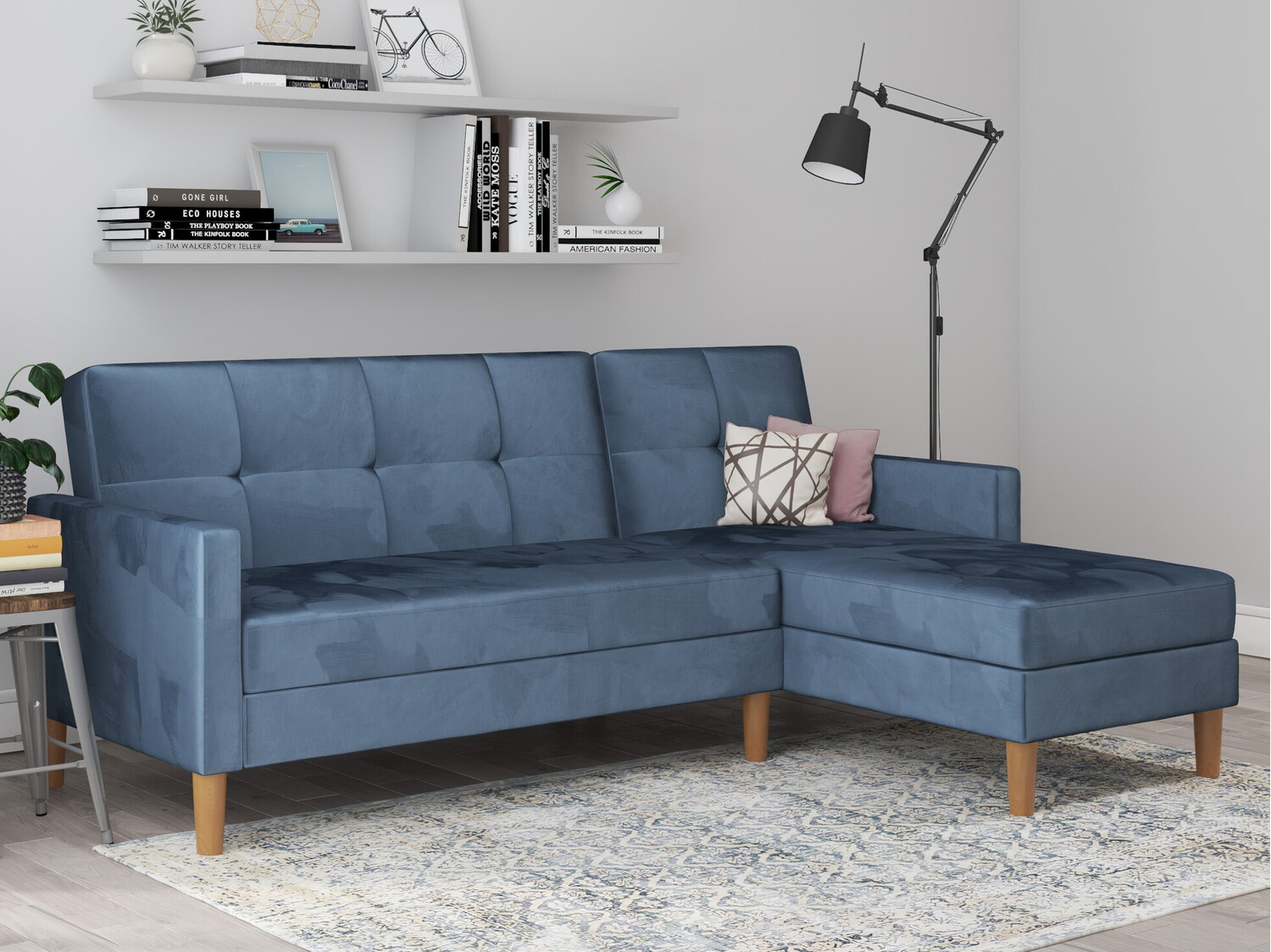 Ecksofa Denton 1179 (Blau)