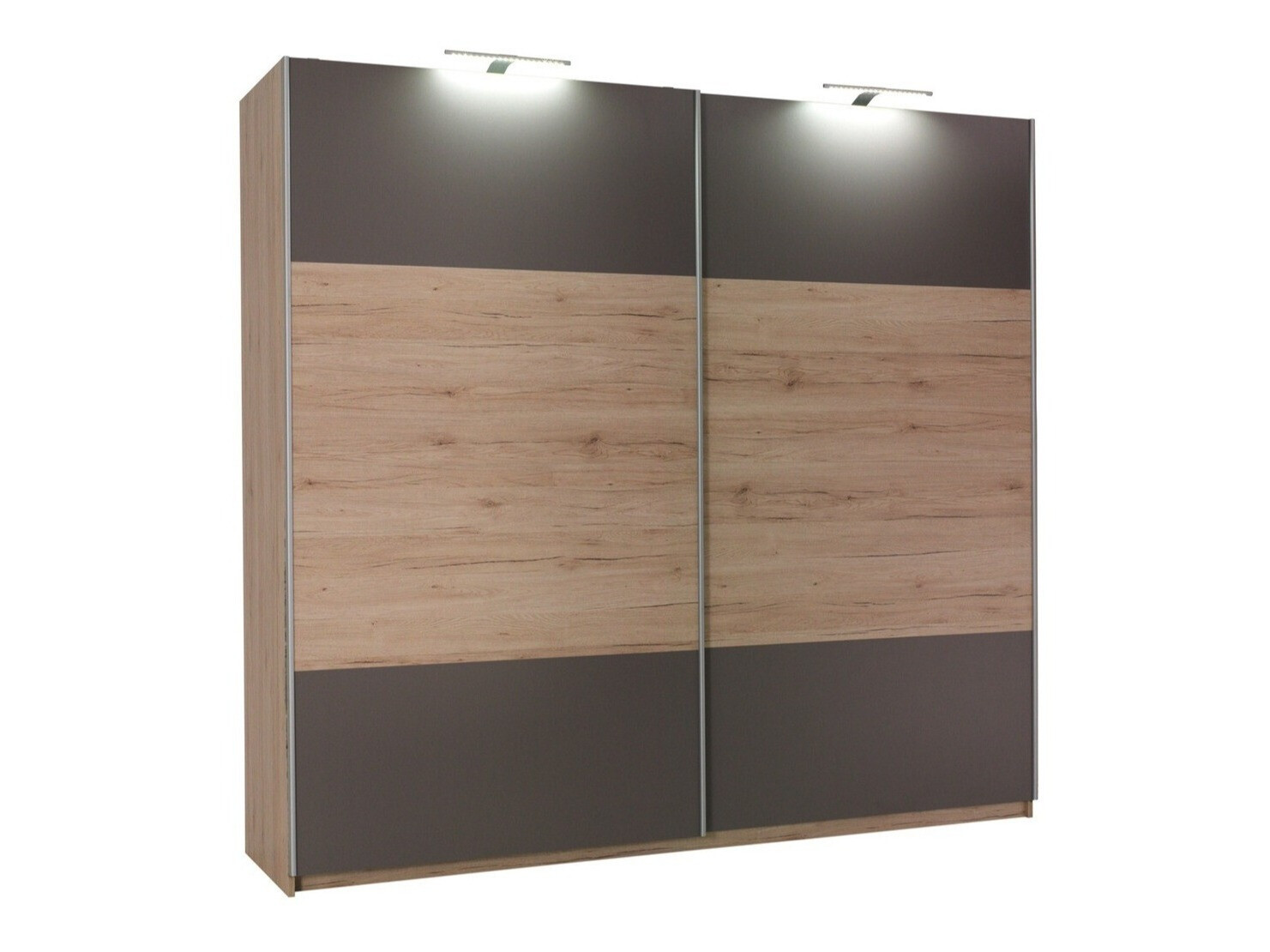Kleiderschrank Murrieta 150 (San Remo Eichenholzoptik + Grau)