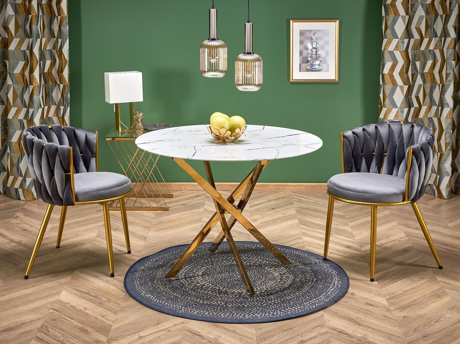 Stuhl Houston 1506 (Grau + Gold)