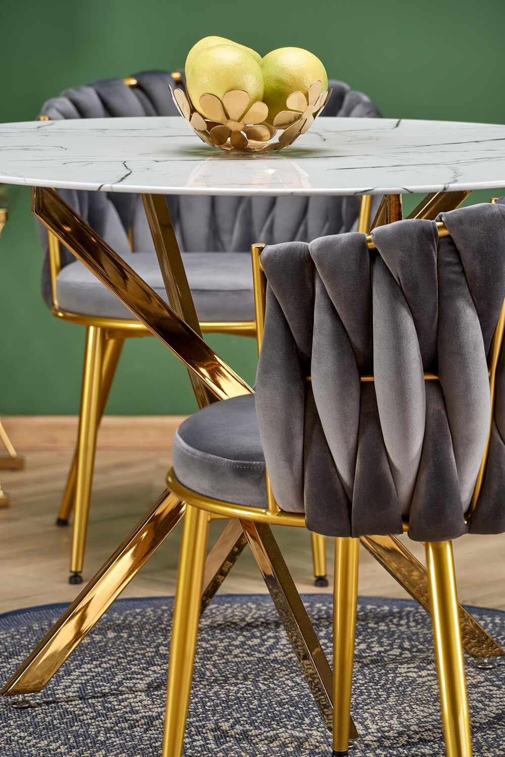 Stuhl Houston 1506 (Grau + Gold)