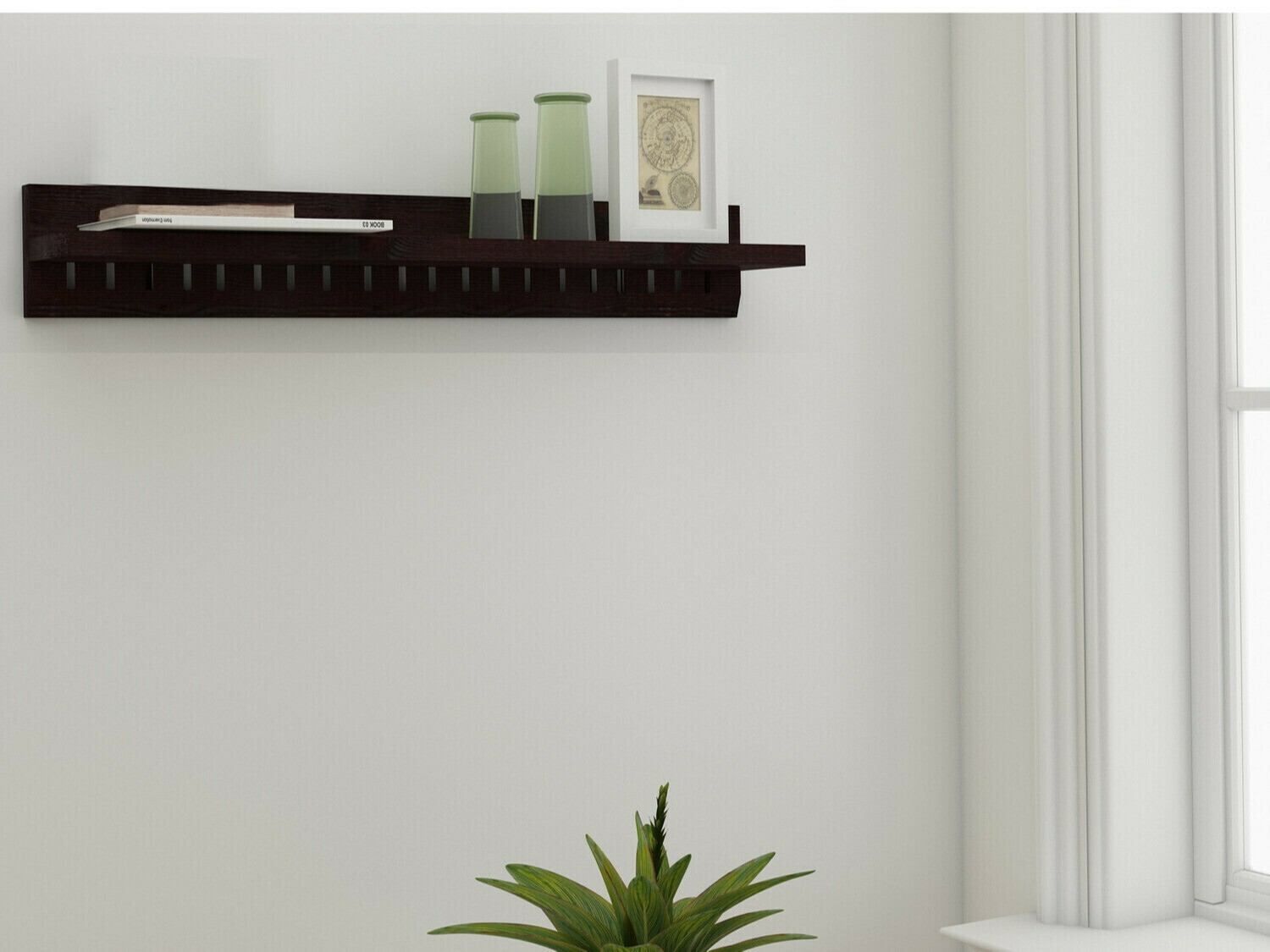 Wandregal Elbelba 108 (Dunkelbraun)