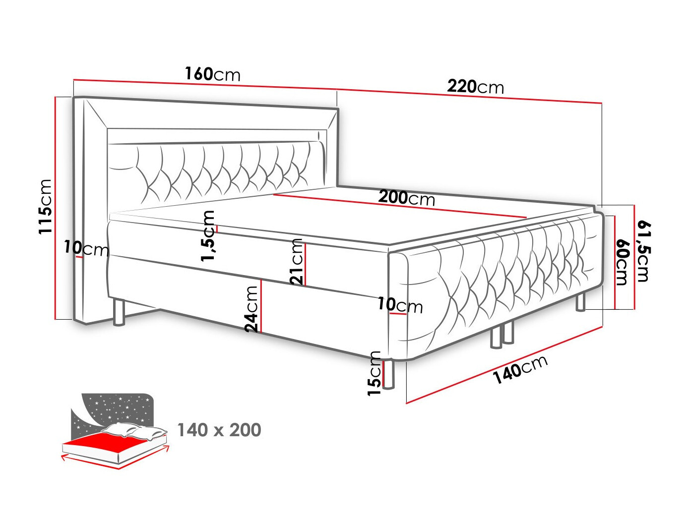 Boxspringbett Aura II
