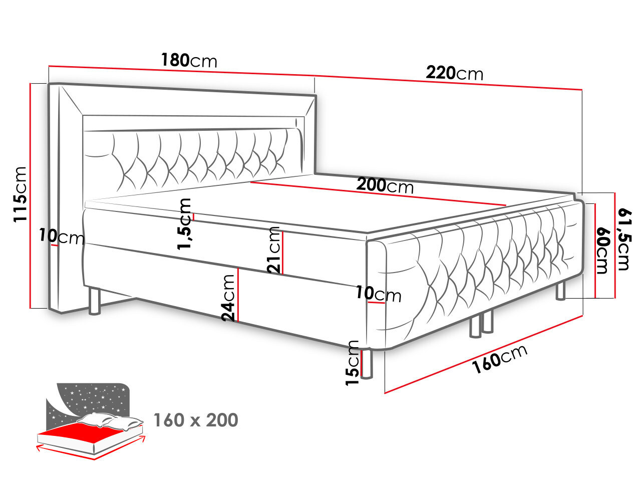 Boxspringbett Aura II