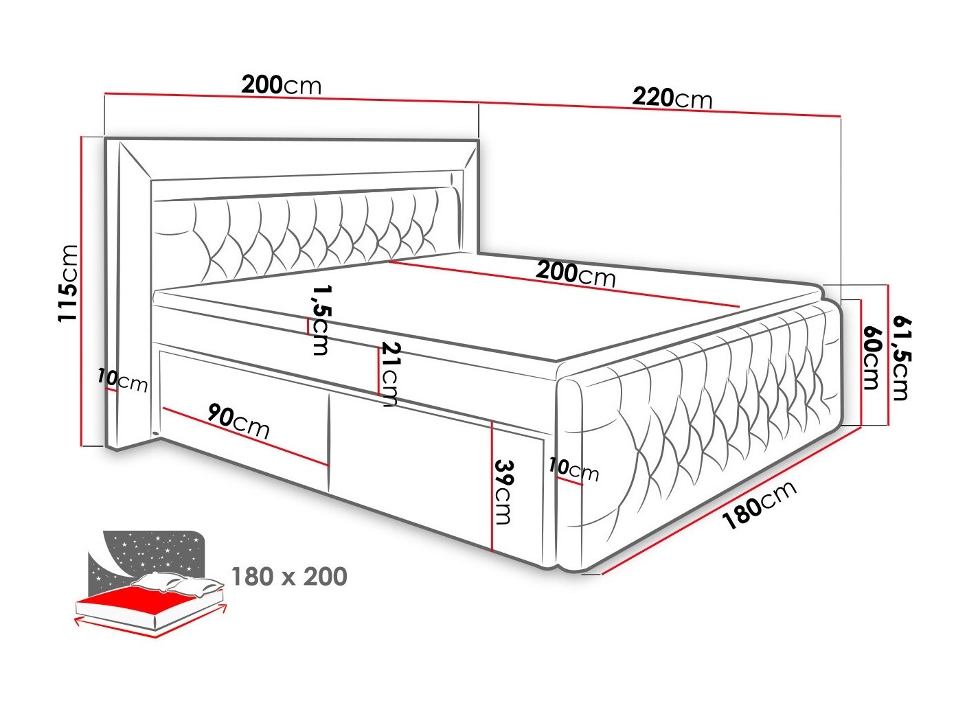 Boxspringbett Aura III