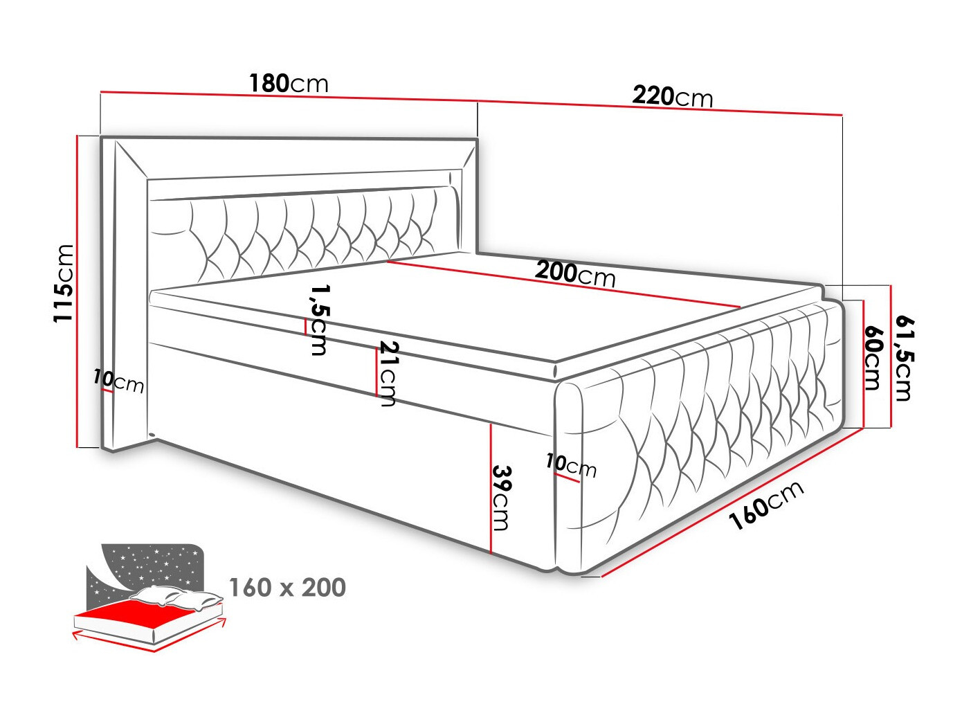 Boxspringbett Aura