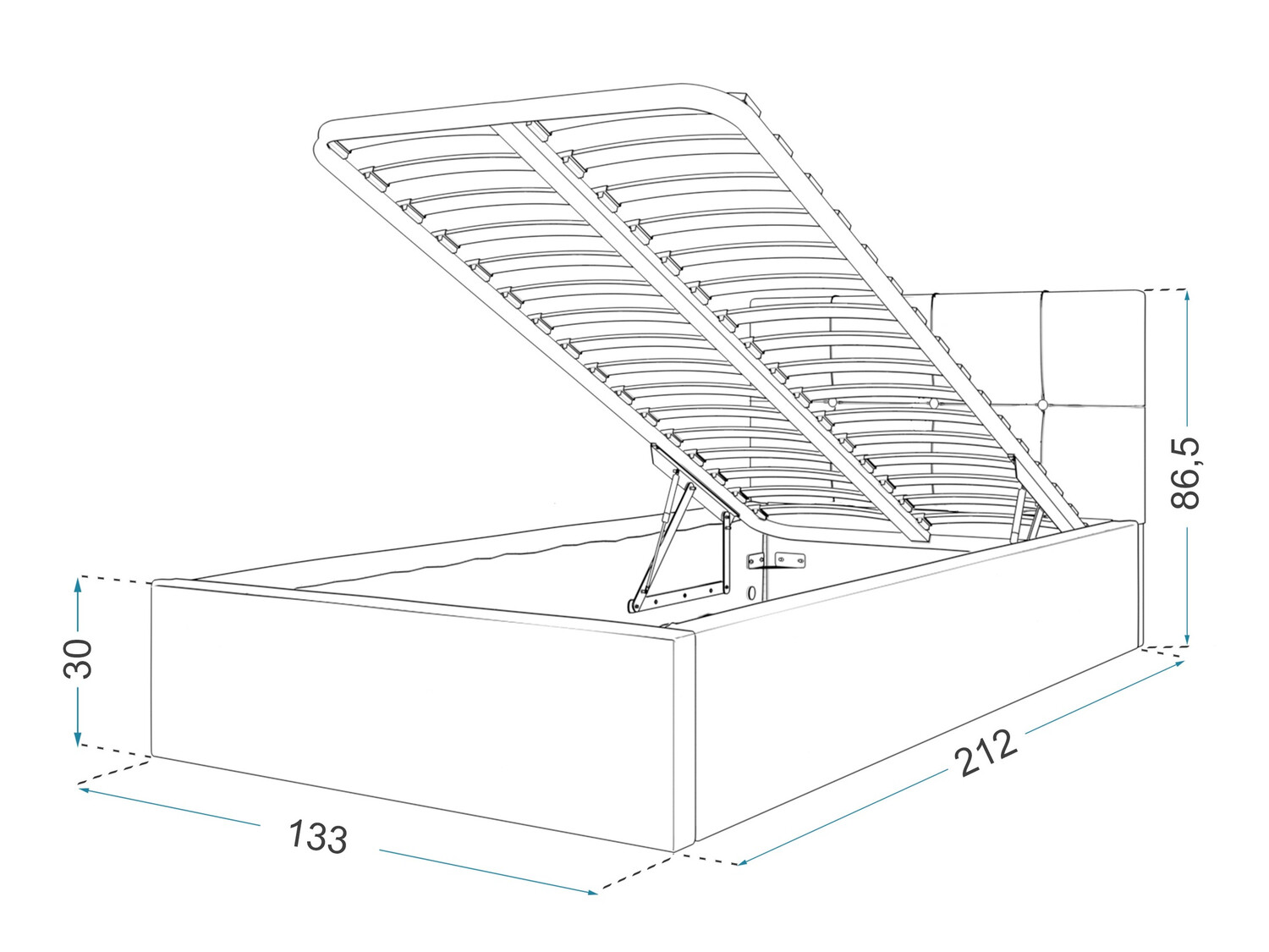 Bett Fairfield 107 (Grün)