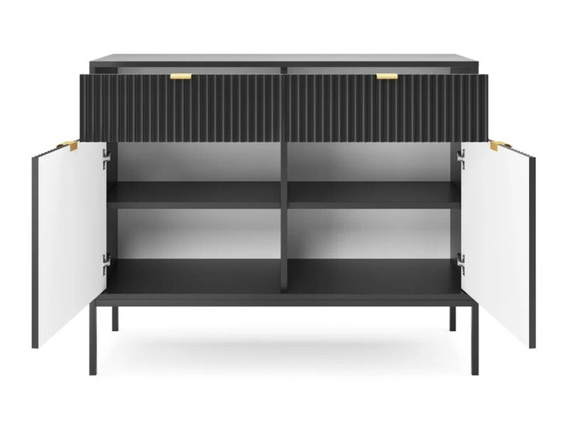 Kommode mit Schubladen Lima L100 (Schwarz)