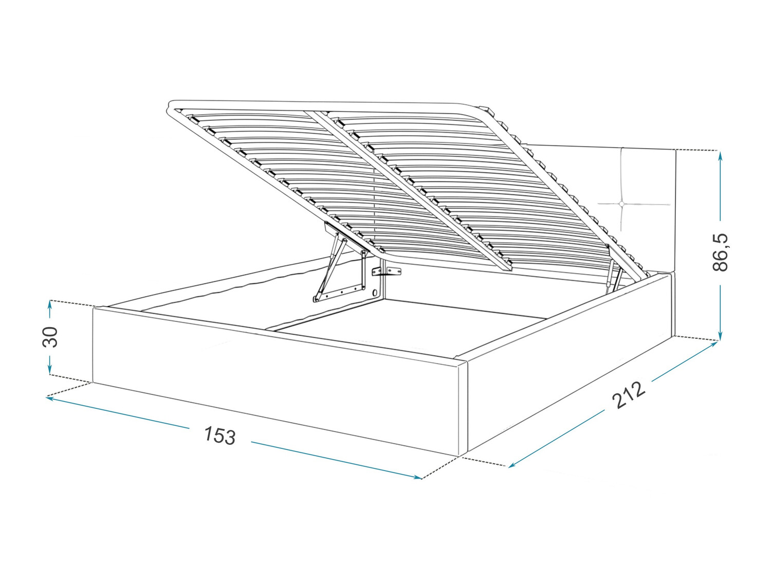 Bett Fairfield 107 (Weiss)