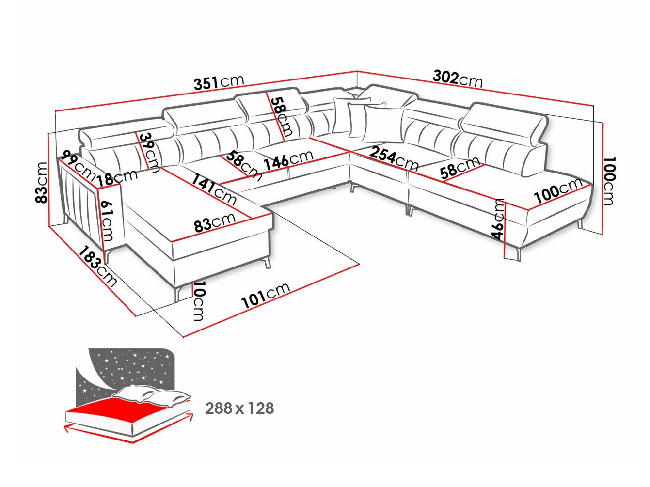 Ecksofa Sarasota 155 (Mono 235 + Botanical 36)