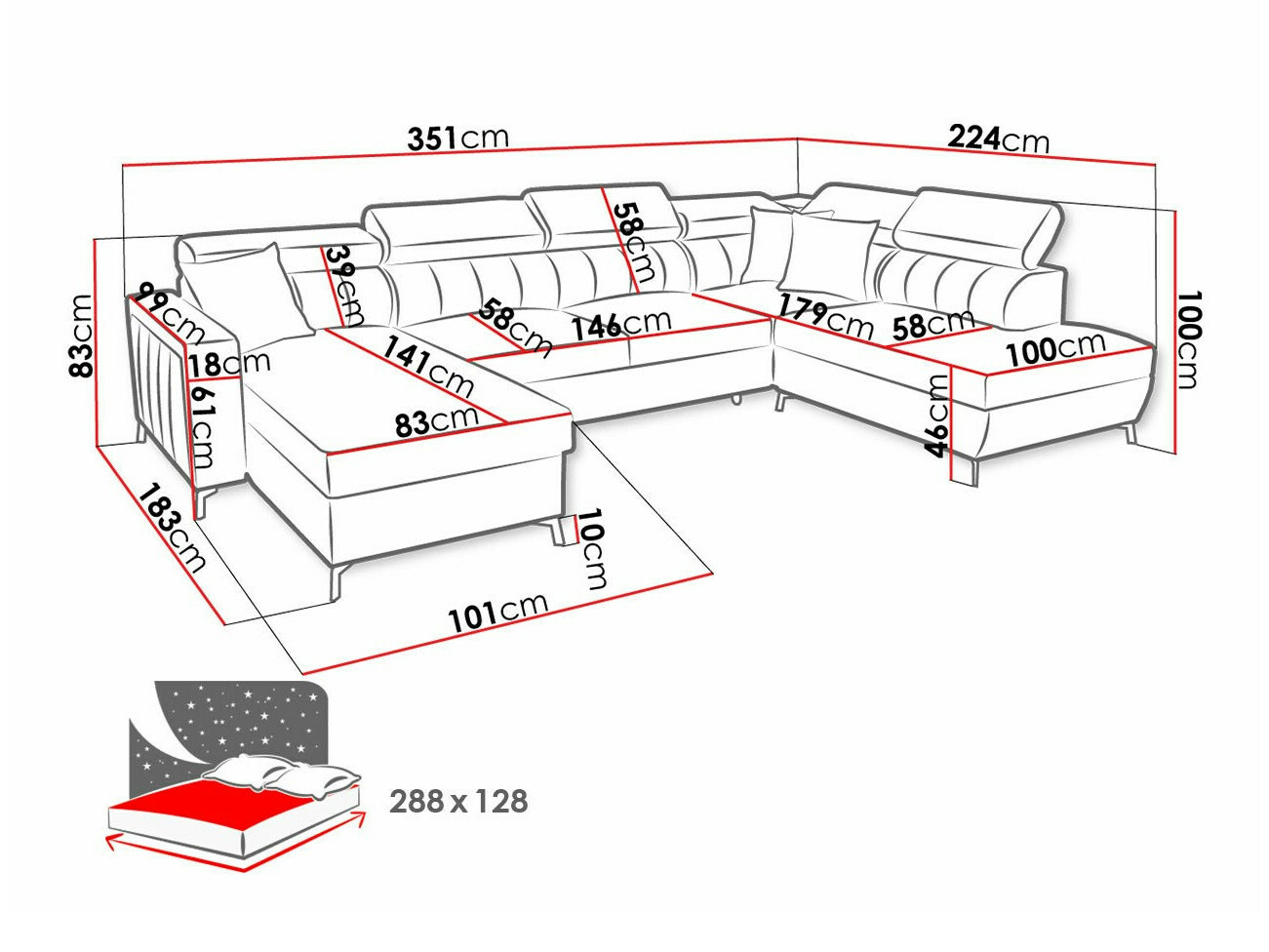 Ecksofa Sarasota 158 (Mono 234 + Botanical 36)