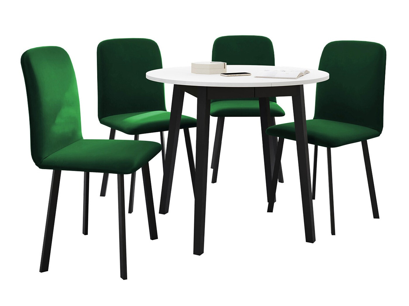 Essgruppe Edmond 119 (Weiss + Schwarz)