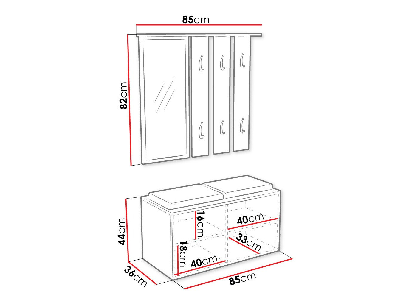 Flurgarnitur Ferrus (Weiss)