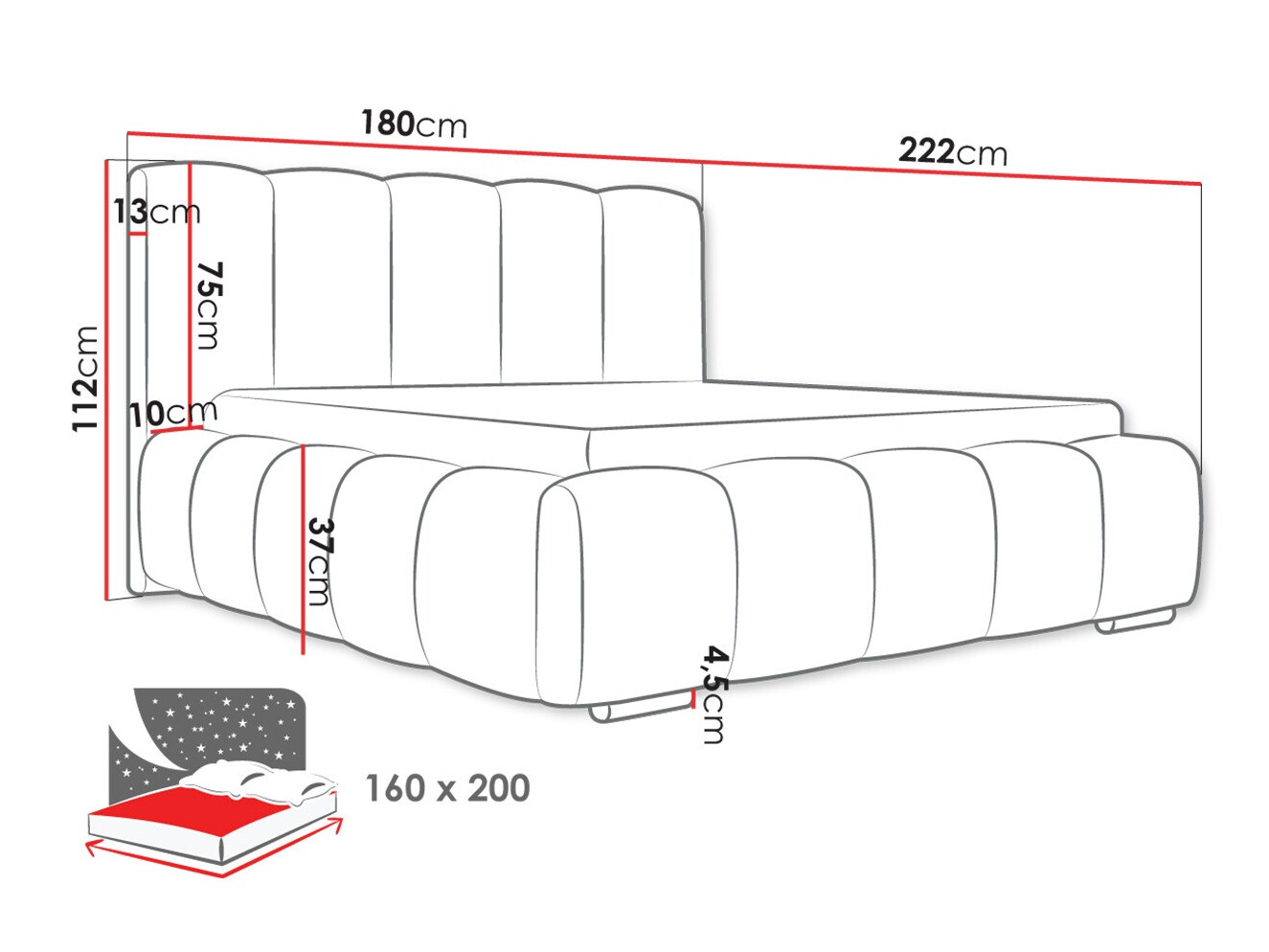 Bett TrendyNest Alceus I (Kronos 22)