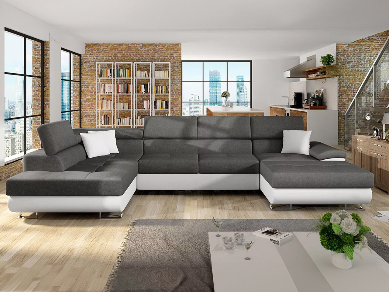 Ecksofa Comfivo 190 (Soft 017 + Lux 06 + Soft 017)