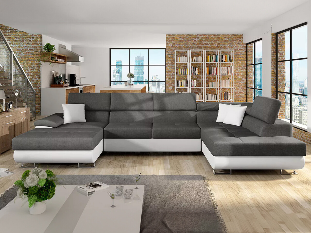 Ecksofa Comfivo 190 (Soft 017 + Lux 06 + Soft 017)