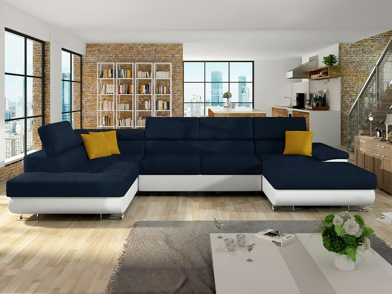 Ecksofa Comfivo Ruta IV (Soft 017 + Uttario Velvet 2967 + Uttario Velvet 2959)