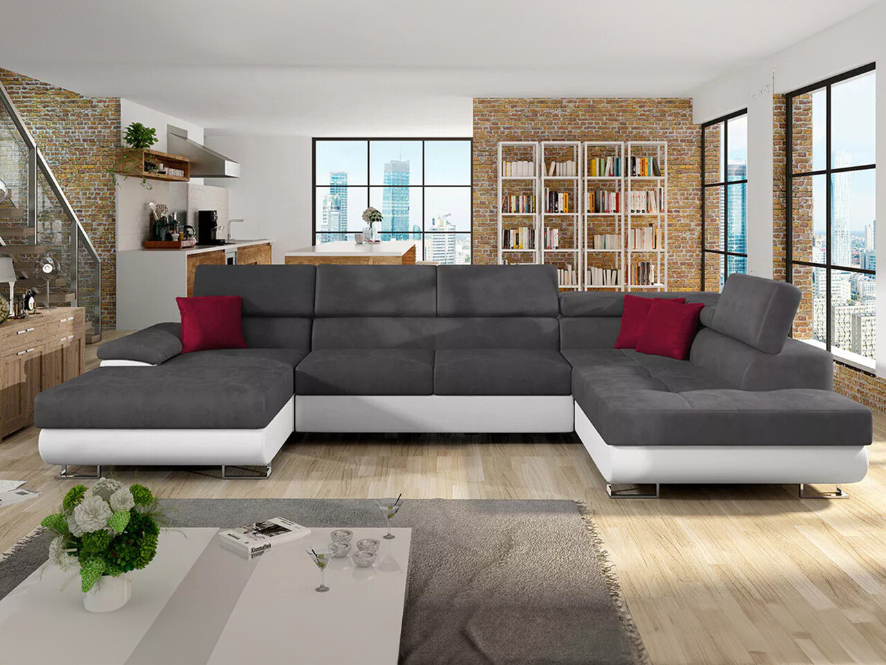 Ecksofa Comfivo Ruta IV (Soft 017 + Uttario Velvet 2971 + Kronos 02)