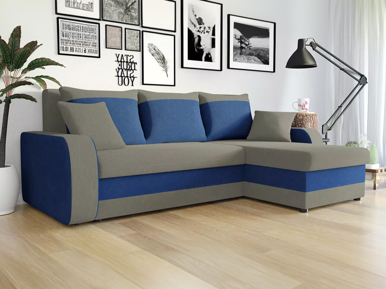Ecksofa Comfivo Melissa I (Mikrofaza 0014 + Mikrofaza 0036)