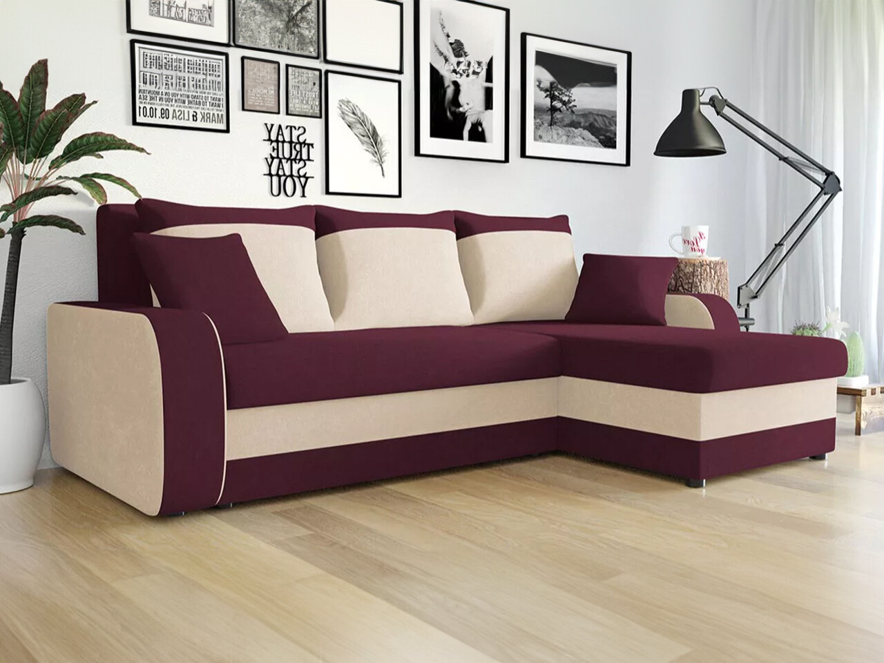 Ecksofa Comfivo Melissa I (Mikrofaza 0025 + Mikrofaza 0031)