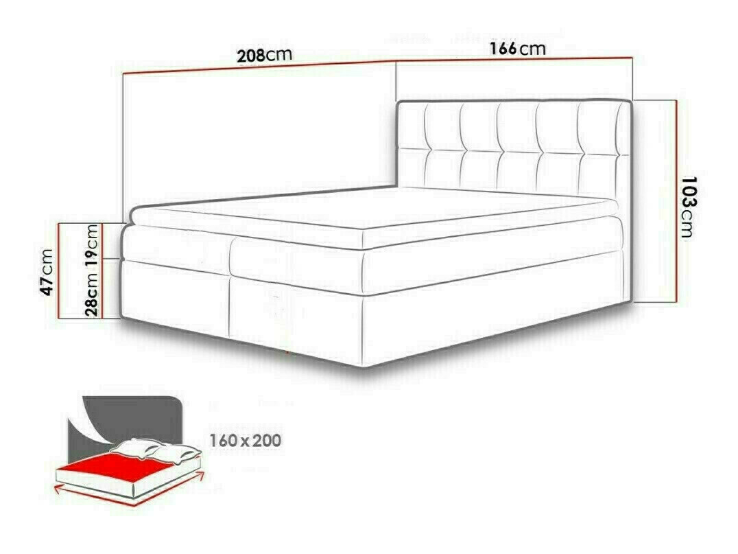 Boxspringbett Aedes (Muna 08)