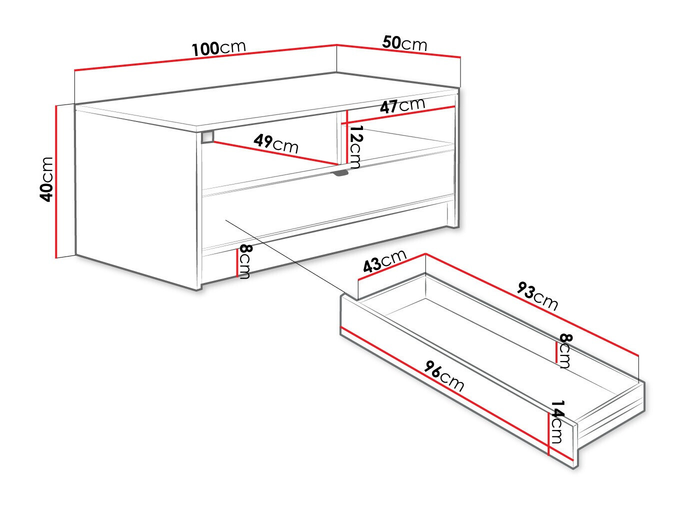 Couchtisch Comfivo Papilio (Schwarz)