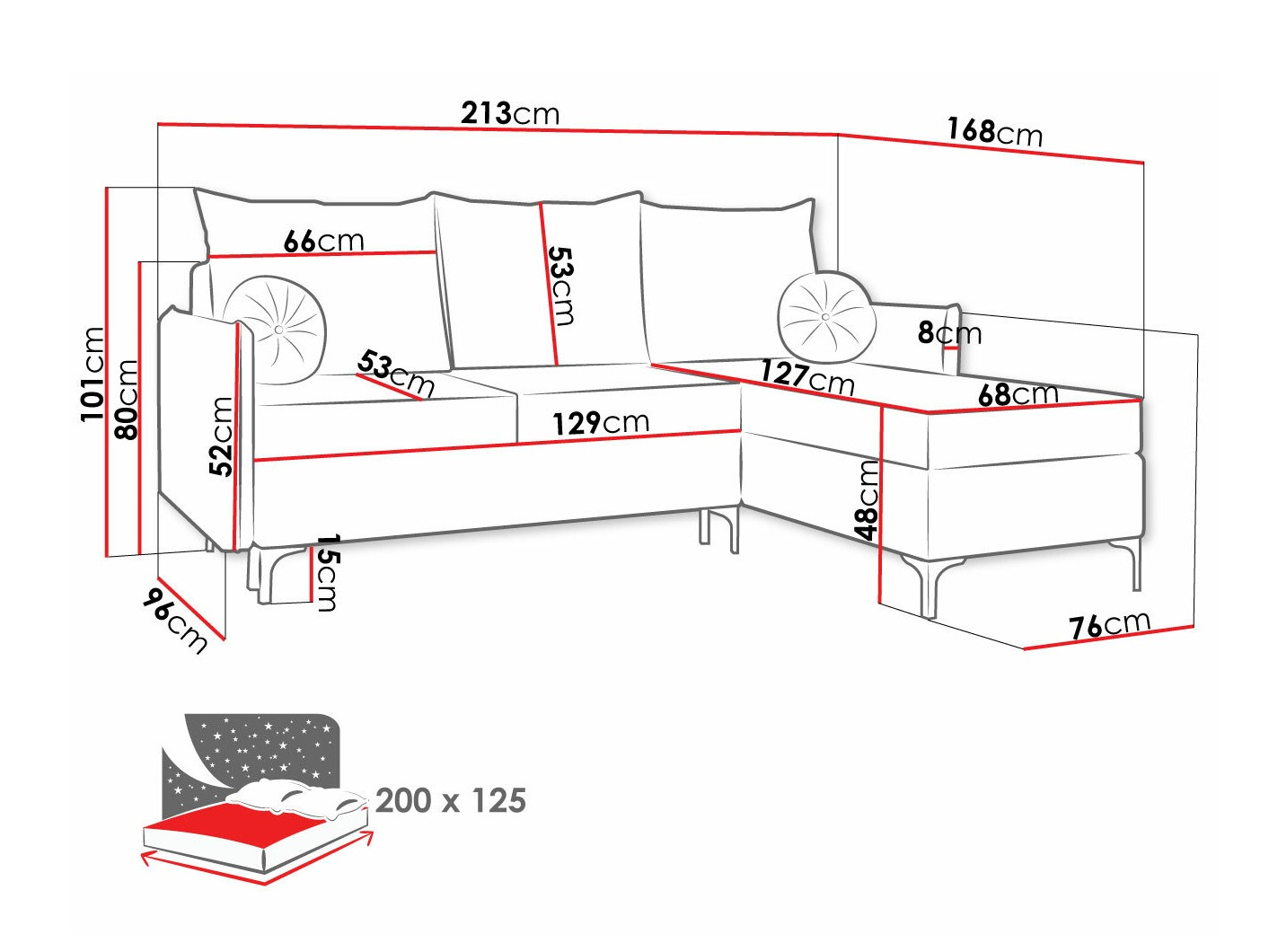 Ecksofa Clovis 112 (Manila 33)