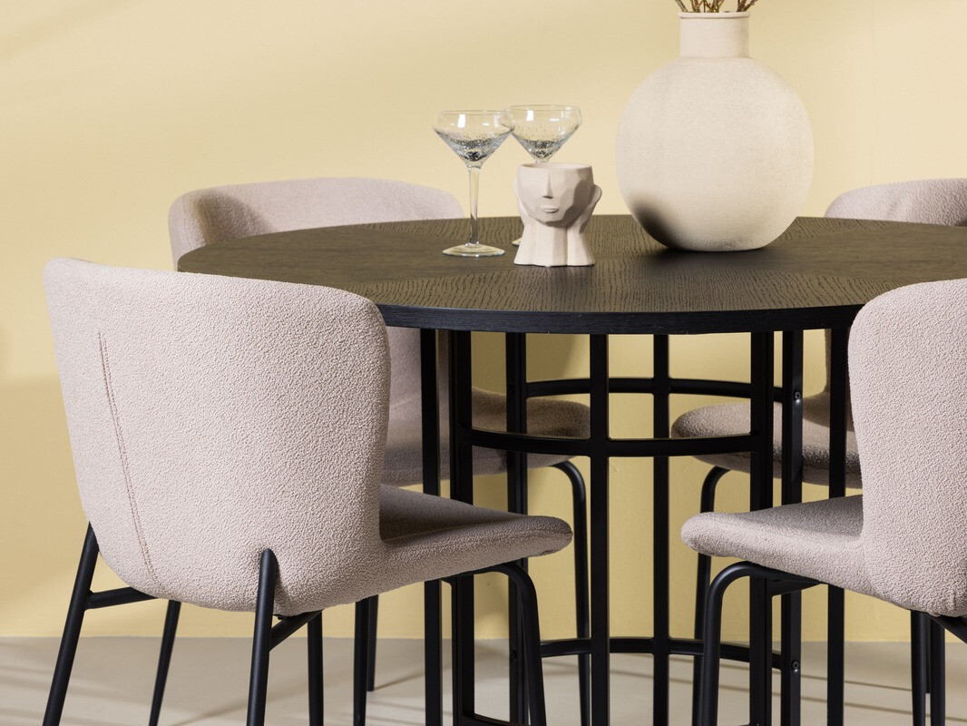 Essgruppe Dallas 4143 (Beige + Schwarz)