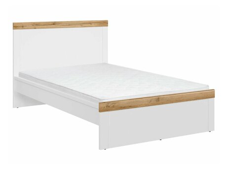Bett Sonsoru 115 (Weiss + Weiss glänzend + Wotan Eiche)