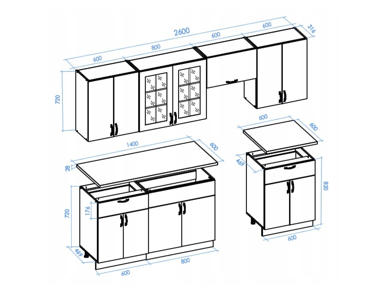 Küchenzeile Houston Lumen III