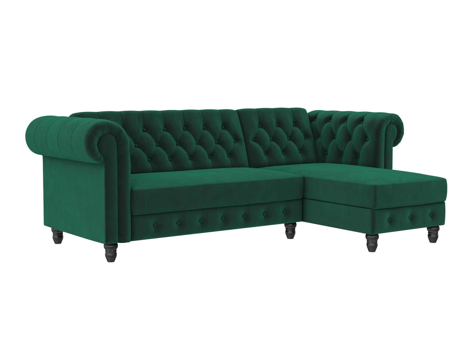 Chesterfield ecksofa Tulsa 622 (Dunkelgrün)