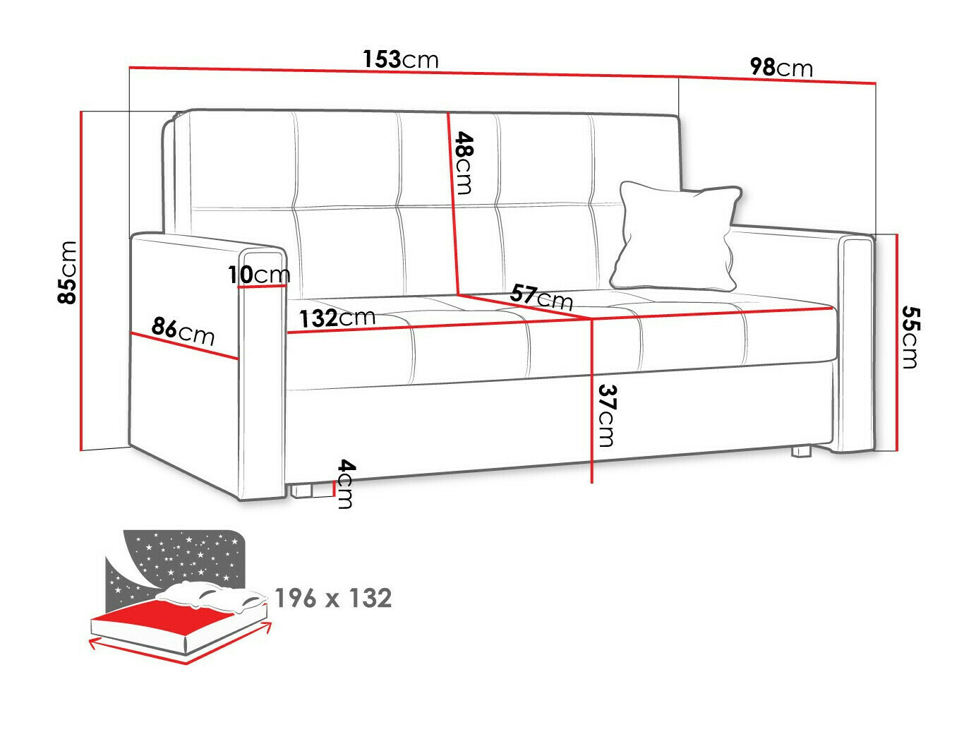 Schlafsofa Columbus 106 (Manila 31)