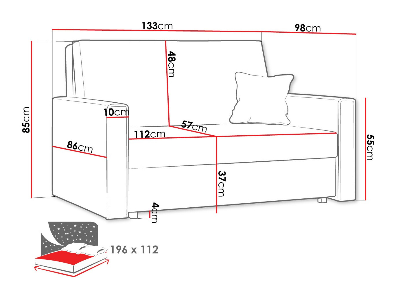 Schlafsofa Morel II (Poso 05)