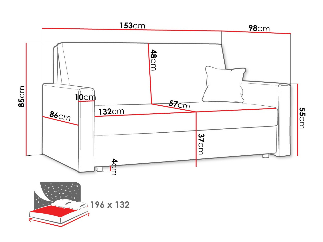 Schlafsofa Morel III (Poso 05)