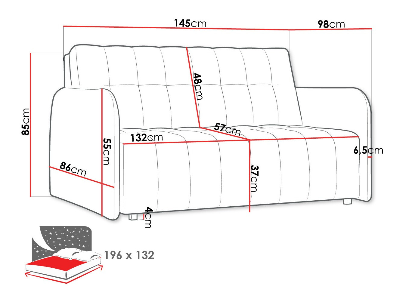 Schlafsofa Aquarin III (Country 8)